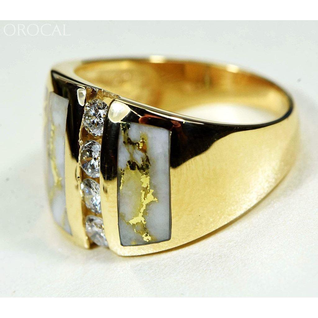 Gold Quartz Ring with Diamonds - RLJ500DQ-Destination Gold Detectors