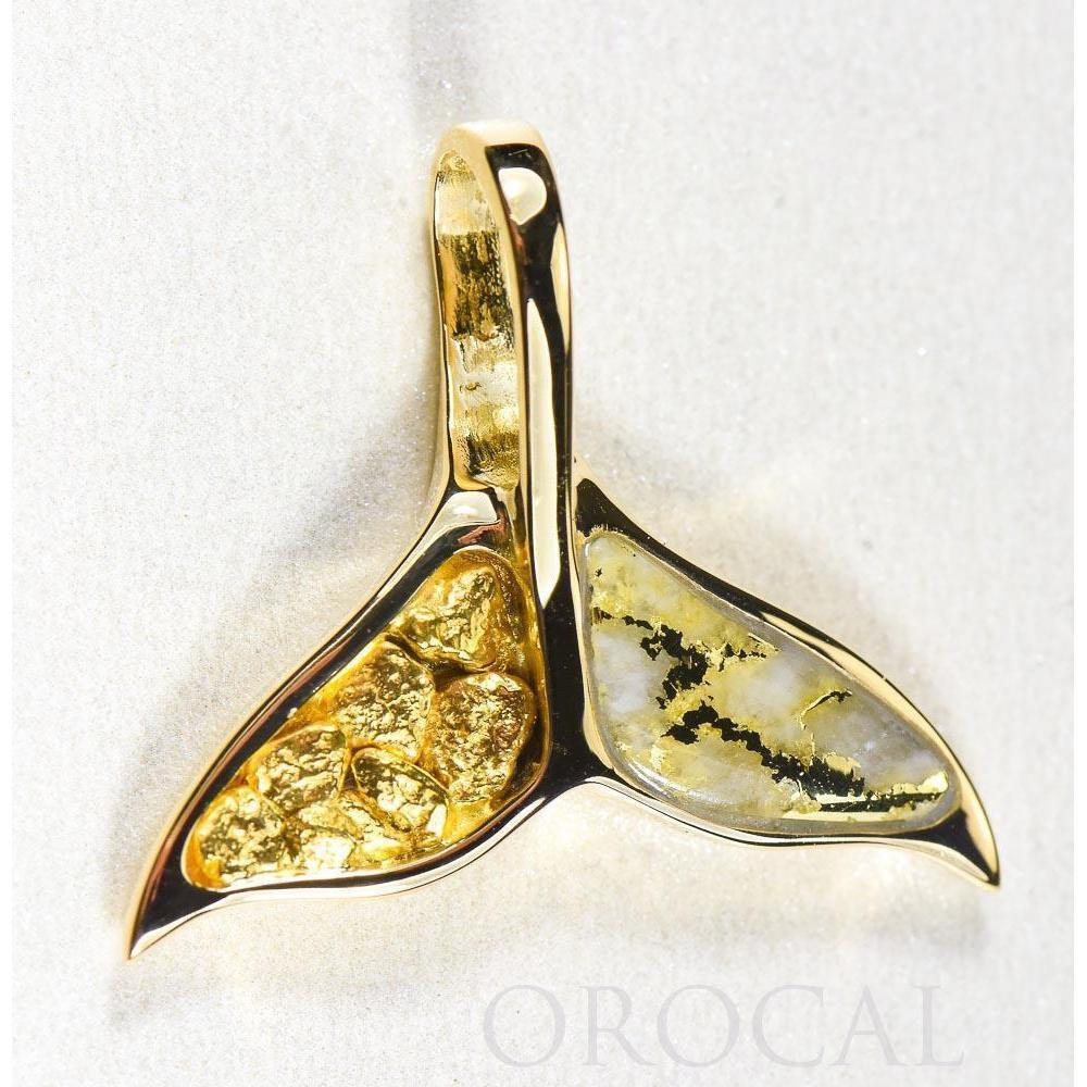 Gold Quartz Whales Tail Pendant - PWT41NQ-Destination Gold Detectors